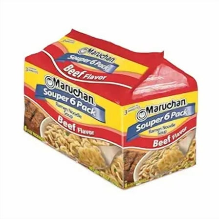 Maruchan Ramen Noodles, Beef, 3 Ounce (Pack of 6) ( Pack of 2 )