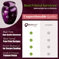 thumbnail image 3 of Ottillie Paws Series Pet Cremation Urn - Large, Amethyst Purple Painted Finish/Horizontal Pewter Paws, 3 of 4