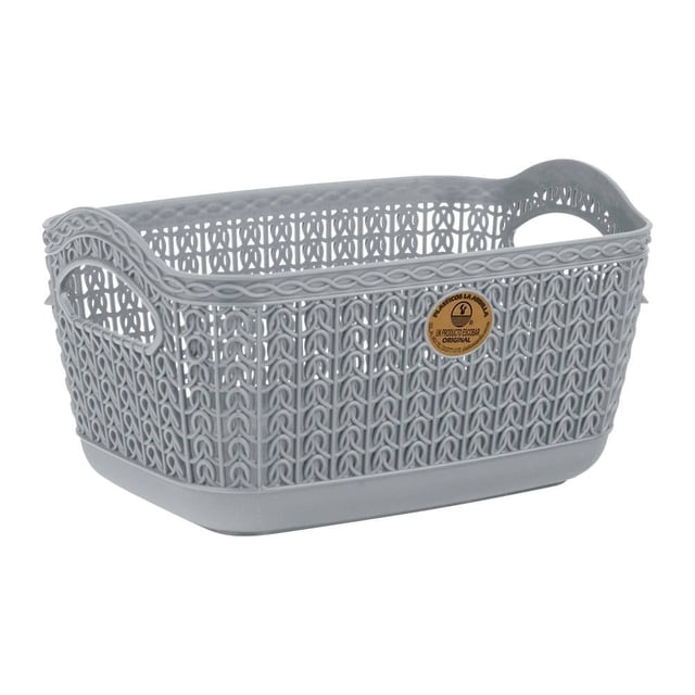 Canasta Multiusos Plásticos La Ardilla Mitril Chica 3 Litros Gris