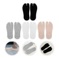thumbnail image 3 of 4 pares de calcetines invisibles antideslizantes unisex para deportes, calcetines tobilleros de corte bajo con dos dedos, 3 of 6