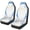 Argentina Flag Design, variant on POLERO Skull Skeleton Bones Pattern Auto Seat Protectors Polyester Protective Easy to Install Front Seat Cushion for Interior Accessories