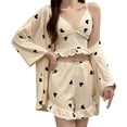 thumbnail image 1 of Ensemble de 3 Pyjamas pour Femmes Ensembles Pyjamas et Shorts Pyjamas Tenues de Détente, 1 of 6