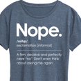 thumbnail image 3 of Instant Message - Nope. - A firm, decisive and perfectly clear "no." - Women's Short Sleeve Graphic T-Shirt, 3 of 6