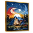 thumbnail image 2 of Designart "Prairie Sunset Camp Getaway II" Landscapes Framed Wall Art - Country Blue Camping Travel Hallway Framed Wall Art Decor, 2 of 6