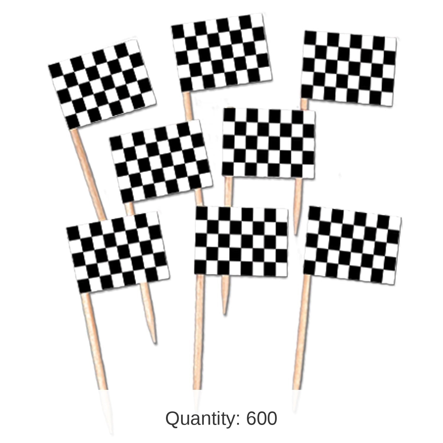 600 Pack Beistle Checkered Flag Party Picks
