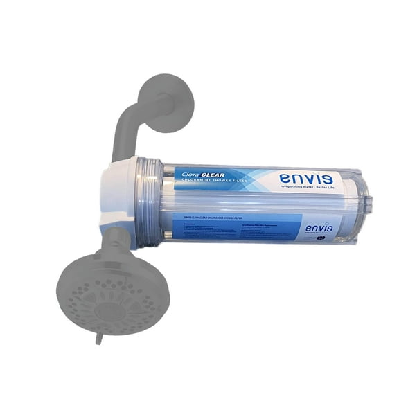 Envig CloraClear Chloramine & Hydrogen Sulfide Shower Filter, Reduce Itchy Skin, Hair Loss, Dandruff, Eczema, and Asthma, Improve Skin Hair Respiratory Condition, w Chloramine Reagent Test Kit