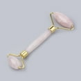 thumbnail image 2 of Natural Rose Quartz Massage Tools Facial Rollers with Brass Findings Gold 14.8x5.8x2cm, 2 of 3