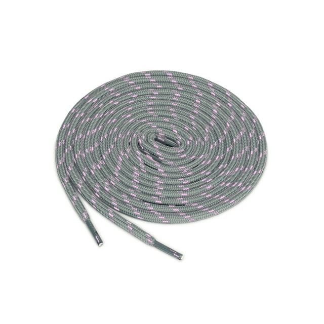 INSPIRE CHIC 3 Paires Lacets Ronds Antidérapants Résistants à l'Usure pour Bottes pour la Randonnée la Marche Chaussures d'Extérieur Gris Pâle Rose 100cm / 39.37 Pieds