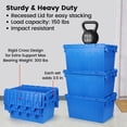 thumbnail image 3 of Whole Save Direct 150 lb Capacity Professional Heavy-Duty Storage Totes, 24" Storage Bin with Lid, 2-Pack, Blue, 3 of 7