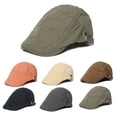 thumbnail image 2 of Aellinatey Trendy Old Man Cap Forward Cap Newsboy Cap British Checkered Beret All-match, 2 of 20