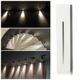 thumbnail image 2 of Modern Wall Stair Light Recessed Steps Warm White Indoor Fixture White Rectangle, 2 of 7