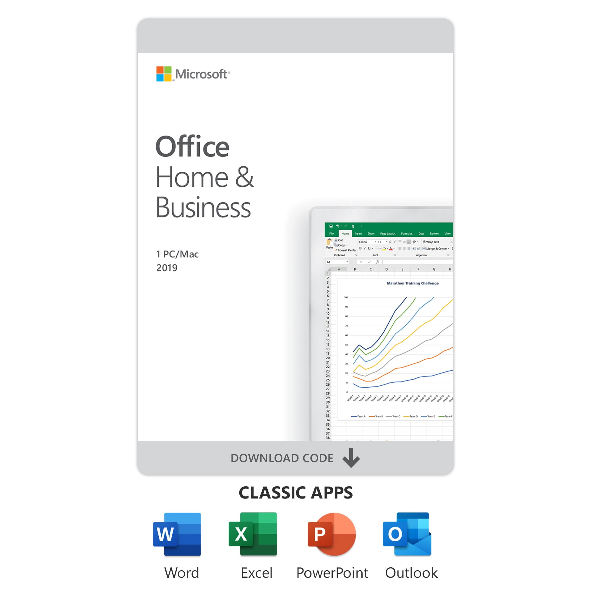 Microsoft Office Home & Business 2019 | One-time purchase 1 device | PC/Mac Download