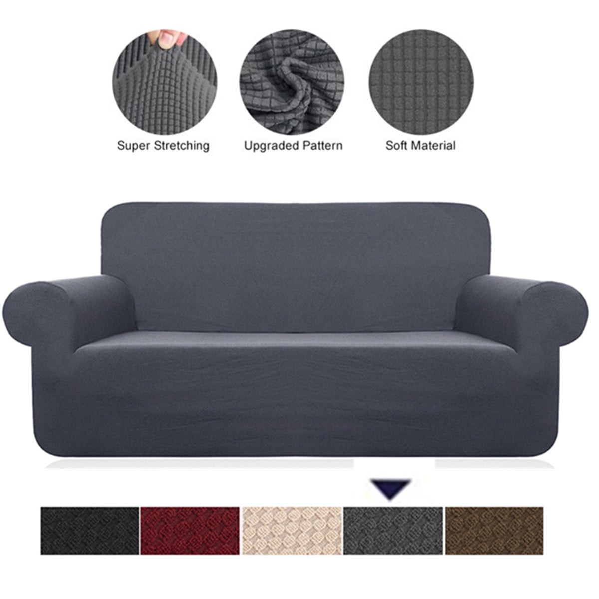 Details about   Soft Stretch Wing Back Sofa Cover Arm Chair Furniture Slipcover Solid Color