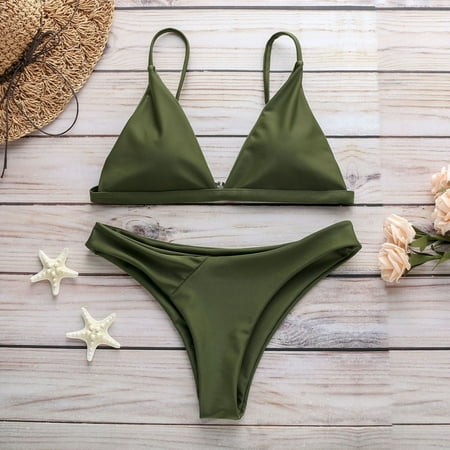 Seasonal Savings  Women Bikini Push-Up Pad  Full Coverage Swimwear  Beachwear Set  Seamless Design  For Swimmers  Supportive Bra  Quick Dry  Fashionable  One Size  Comfortable  Bathing Suit
