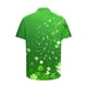 thumbnail image 5 of Ceisia Men's St. Patrick's Day Gradient Green Shamrock Print Stretch Short Sleeve Shirt Multicolor XXXXL Gifts, 5 of 5