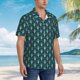 thumbnail image 3 of Fotbe Green Vintage Peacock Camisa Hawaiana para Hombre Unisex – Camisa Casual de Verano con Botones de Manga Corta de Algodón y Lino,X-Large, 3 of 7