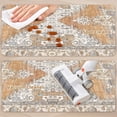 thumbnail image 6 of Toyoso 3x7 Modern Patterned Area Rug, Wide Runner Silicone Carpet, 0.25 inch Thin Machine Washable Indoor Rug for Kitchen and Large Bathroom, Non Slip Low Pile Utility Runner, Burnt Orange, 6 of 9