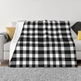 thumbnail image 1 of Fotbe White And Black Plaid Manta de Franela con Estampado, Manta Ultrasuave para Cama, Sofá, Auto, Hipoalergénica y Antibolitas-50"x40", 1 of 6