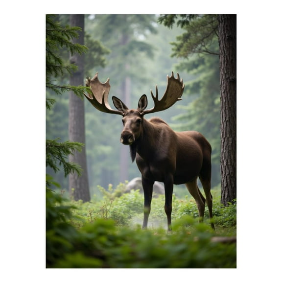 Diamond Art Kits for Adults - 5d Moose In Forest With Majestic Antlers Diamond Painting for Adults, Diamond Art for Adults Beginners, Diamond Painting Kits for Adults for Home Wall Decor