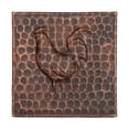 thumbnail image 4 of Premier Copper Products T4DBR-PKG8 4 x 4 in. Hammered Copper Rooster Tile - Pack of 8, 4 of 4