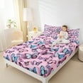 thumbnail image 4 of Manfei Butterfly Bed Sheets Set King Size,Multicolor Butterflies Bedding Sets King Size,Pink Blue Bed Sheets King,Lightweight Room Decoration,4 Pieces, 4 of 7