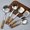 A, variant on QHUDLV Wok Spatula,Slotted Spatulas,Ladle,Skimmer Ladle Tool Set, Stainless Steel Kitchen Utensils Set, Mirror Polished Stainless Steel Cooking Utensils
