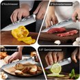 thumbnail image 4 of ABLINK 9-Piece Damascus High Carbon Stainless Steel Kitchen Knife Set with Roll Bag, 4 of 9