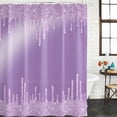 thumbnail image 2 of Purple Shower Curtain, Waterproof Shower Curtains for Bathroom, Modern Minimalist Silver Gradient Texture Art Washable Fabric Bathtub Curtain Set Bath Decor with 12 Hooks Extra Long 72"x96", 2 of 8