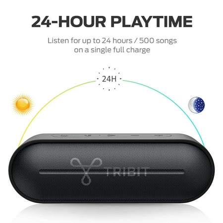 TRIBIT - XSound Go BTS20 Portable Bluetooth Speaker - Black
