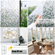 thumbnail image 4 of Película para ventanas de vidrio Película para privacidad de ventanas Vinilo esmerilado para ventanas Calcomanías decorativas 3D para ventanas No adhesivas Baño Sala de estar, 4 of 5