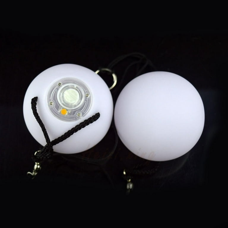 Komoo 2Pairs LED Light Throwing Ball Swingball Fitness Hanging
