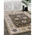thumbnail image 2 of Ahgly Company Indoor Square Mid-Century Modern Brown Oriental Area Rugs, 8' Square, 2 of 6