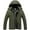 Army Green, variant on Men Warm Waterproof Windbreaker Hooded Raincoat Snowboarding Jackets