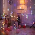 thumbnail image 4 of Moon Star Christmas Ramadan New Year Decoration 2025 Festoon led Fairy String lights Garland Curtain For Room Wedding Home Decor, 4 of 5