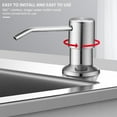 thumbnail image 4 of Built in Counter Soap Dispenser for Kitchen Sink with Silicone Extension Tube Durable Hand Lotion Dispenser Brushed Nickel Stainless Steel Pump Head Directly to Soap Bottle, 4 of 11