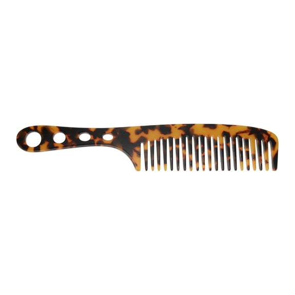 Unique Bargains 1 Pc Long Handle Hair Comb Brown Acetate Sheet