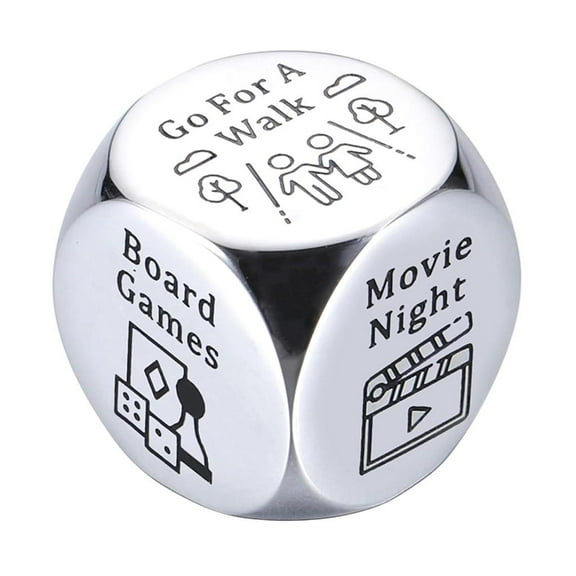 Ciwanning Steel Dices for Fun Date Night Decision Metal Dices for Boyfriend Girlfriend