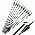 thumbnail image 3 of EROCK 12pcs/set Archery Mixed Carbon Hunting Target Arrows 30" spine 500 for Recurve & Compound Bows, 3 of 7