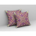 thumbnail image 3 of 26â€ Purple Yellow Wreath Indoor Outdoor Zippered Throw Pillow, 3 of 4