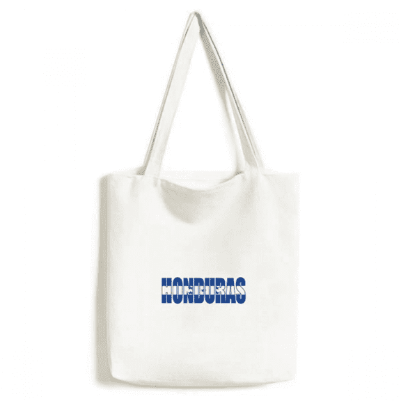 Honduras Country Flag Name Tote Canvas Bag Shopping Satchel Casual Handbag