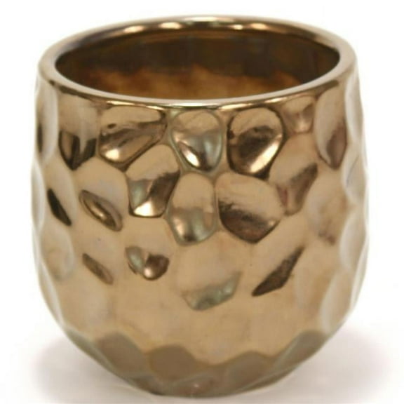 Unisex Small Burnt Gold Gabi Planter - Green