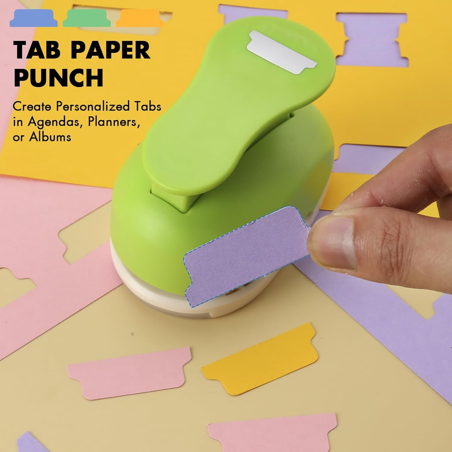 2 Inch Tab Paper Punch - File Puncher for Calendars, Planners, or Albums Ideal Scrapbooking, Organize Files, Bible Tabs, Journals, Planner Inserts, and More