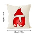 thumbnail image 4 of XWSHYW Almohadas y Fundas Funda de Almohada con Letras Navideñas, Funda de Cojín Decorativa para Sofá Festivo, Funda de Cojín con Estampado de Lino, 4 of 4
