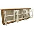 thumbnail image 4 of Wheatstone Solid Wood 6 Door Sideboard with Glass Inserts in Natural, 4 of 6