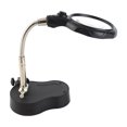 thumbnail image 1 of Magnifying LED Magnifying Magnifier Glass with Light On Stand Clamp Arm for Jewellery Making Black, 1 of 7