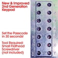 thumbnail image 2 of MUTEX Combination Door Lock MX250 Mechanical Keyless Surface Mount Deadbolt - Satin Chrome, 2 of 5