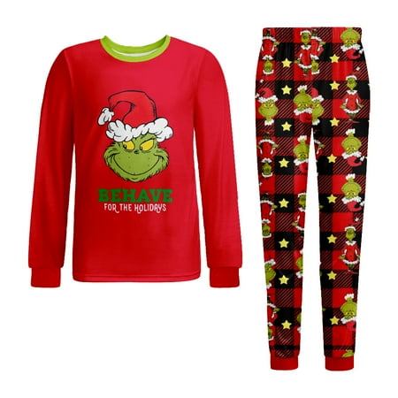

Kufutee Christmas Family Matching Christmas Pajamas Set Holiday Loungewear Sleepwear Set Christmas PJS Outfit for Adult Kids Baby