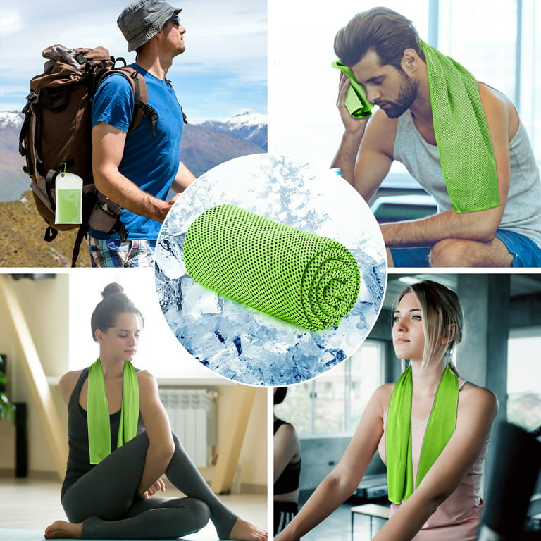 Sukeen Cooling Towel (40x12) Ice Towel, 4 Packs Cooling Towels for Neck  Face, Soft Breathable Chilly Towel, Microfiber Towel for Yoga, Sport