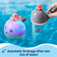 thumbnail image 3 of Juguetes de bañera para bebés con luz de ballena, juguetes de piscina de rotación flotante, rociador de agua de pulpo, juguete de piscina para niños, regalo para niños, 3 of 4