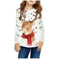 thumbnail image 2 of ATOGUTA Long Sleeve Shirts for Boys Girls Graphic T-Shirt Unisex Kids Xmas Holiday Tops Clothes Multicolor, Size 3T-14, 2 of 5